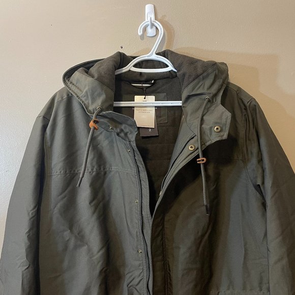 Black Brown 1826 Mens\womens Trench Coat Jacket with Hood - NWT! Olive Green - Picture 2 of 10